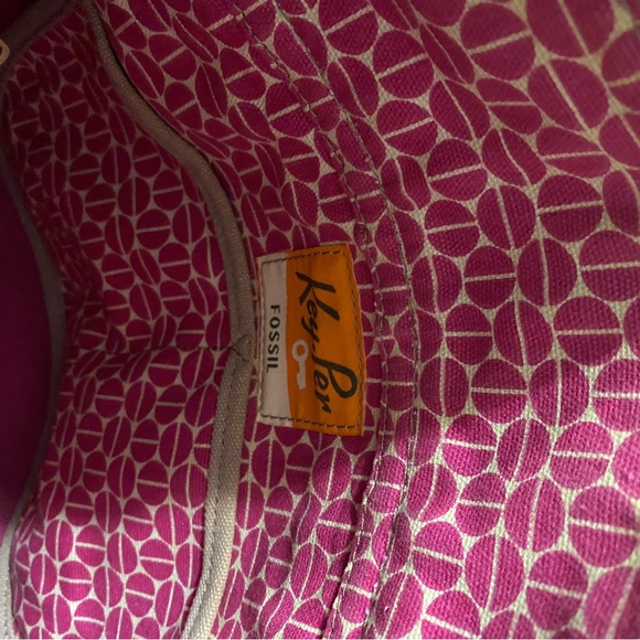 Fossil Key-Per pink coated canvas crossbody - Picture 4 of 4